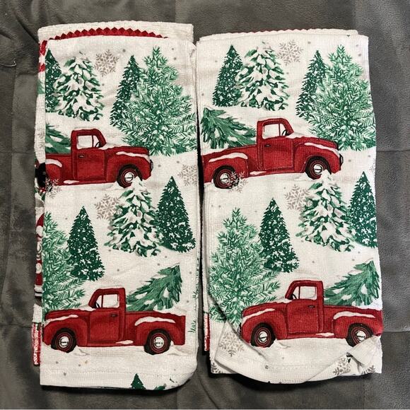 Christmas Winter Decorative Hand Towels 2 packages - Picture 2 of 2